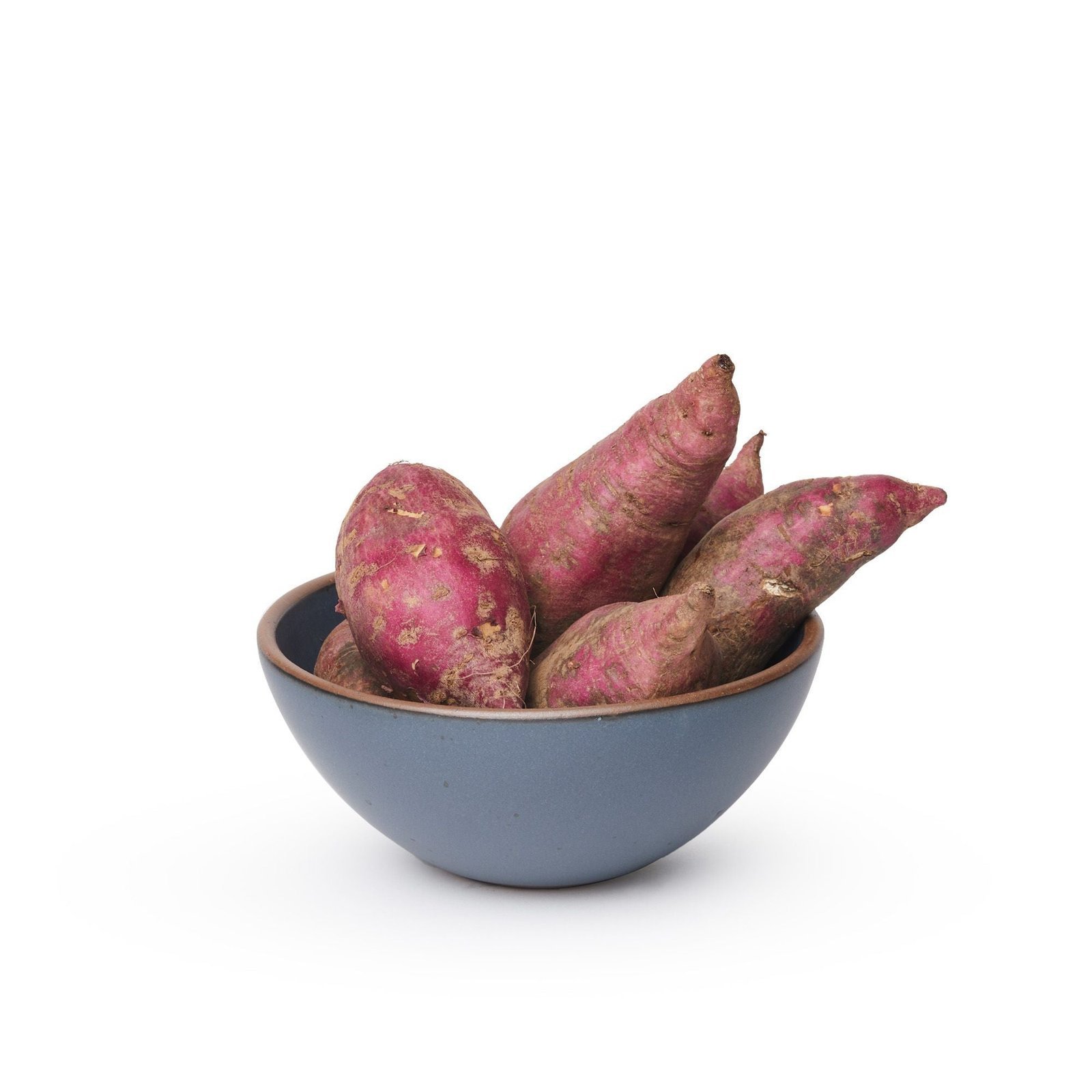 Accooler soup bowl in Deep Cobalt, shown with sweet potatoes